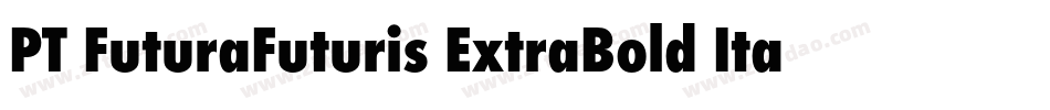 PT FuturaFuturis ExtraBold Italic Cyrillic字体转换